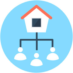 
Houses Flat Vector Icon
