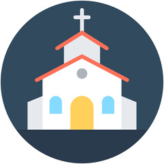 
Church Flat Vector Icon
