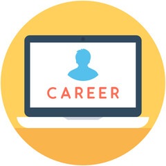 
Career Flat Vector Icon
