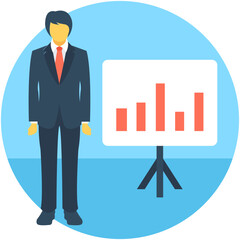 
Businessman Flat Vector Icon
