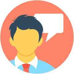 
Businessman Flat Vector Icon
