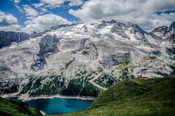 Marmolada e Lago Fedaia, Dolomiti