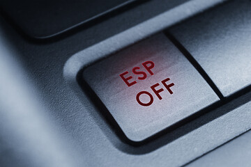 Backlit button of the electronic stability program.