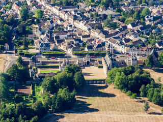 vue aérienne du château d'Anet l'Eure et Loir en France