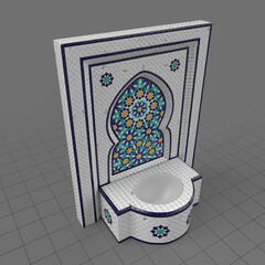 Moroccan tile fountain 1