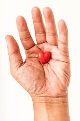 Little Heart in hand of old man. heart disease, Heart Disease Prevention, Health care
