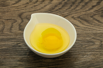 Raw Chicken egg in the bowl