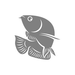 Arowana fish logo vector template, Creative Arowana fish logo design concepts, icon symbol, illustration