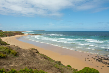 The view over the Surf Beach on Phillip Island, Victoria, Australia