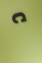 The letter of the alphabet C is made from milk chocolate