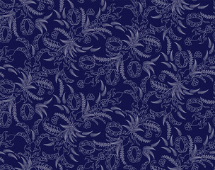 Vintage floral background with decorative elements