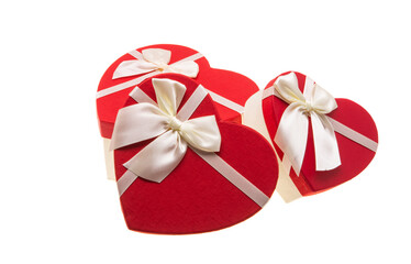 heart gift boxes isolated