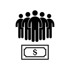Wage icon concept isolated on white background