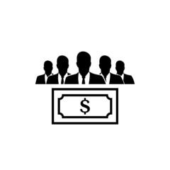 Wage icon concept isolated on white background