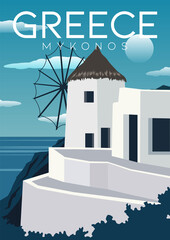 Greece Vector Illustration Background