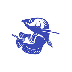 Arowana fish logo vector template, Creative Arowana fish logo design concepts, icon symbol, illustration