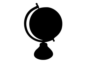 Globe on a stand. Vector image.