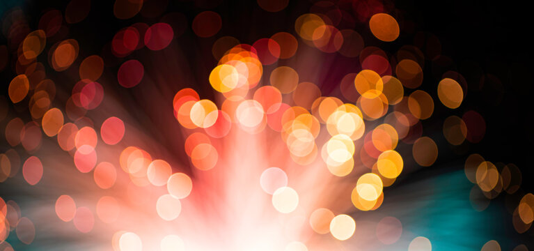 abstract bokeh background with colourful circle theme.