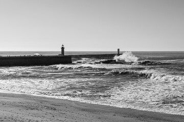 Moleh to Douro lighthouse on the Atlantic Ocean