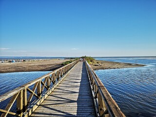 Fototapeta premium Bibione Altstadt und Strand