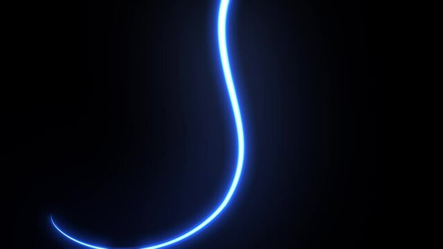 Abstract Shining 3d Light Strokes Background/ 4k animation of an abstract background with glowing 3d light strokes with fast motion path trajectory following