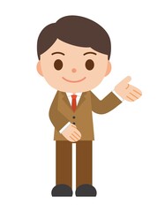 案内 スーツ 男性