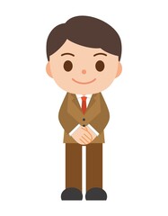 歓迎 立っている スーツ 男性