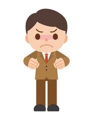 怒り スーツ 男性