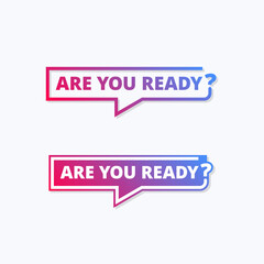 Are You Ready Label Tags Set