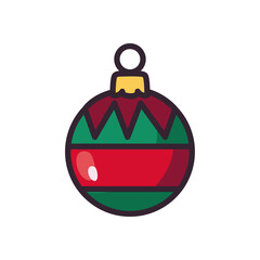 Obraz premium merry christmas sphere vector design