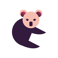 koala bear abstract style icon vector design