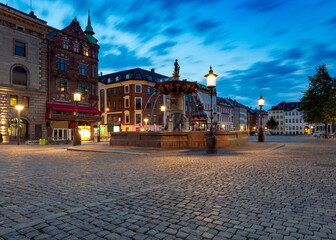 Fototapeta na wymiar Copenhagen. Square Amagertorv.