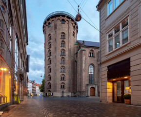Copenhagen. Round tower at sunrise.