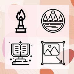 Simple set of maximum related lineal icons