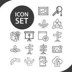 Simple set of either related lineal icons.