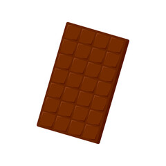 Chocolate bar vector. Chocolate bar on white background.