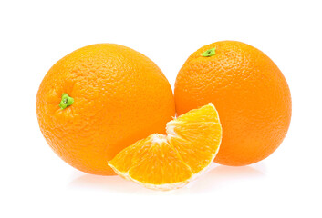 Orange fruit isolated on white background