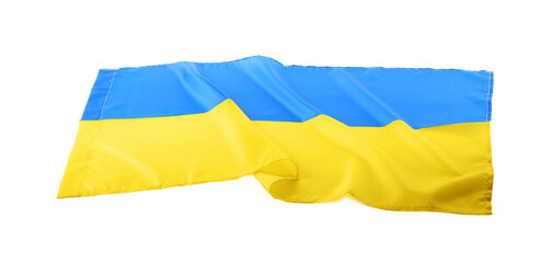 National flag of Ukraine isolated on white