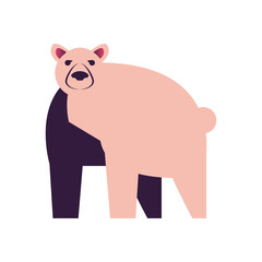 polar bear abstract style icon vector design