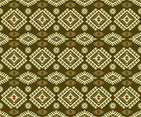 American Indians seamless tribal pattern. Navajo ethnic style. 