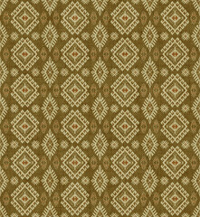 American Indians tribal pattern. Navajo ethnic style. Effect of rough cloth, textile. 