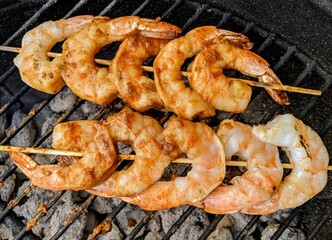 Shrimp on a bbq