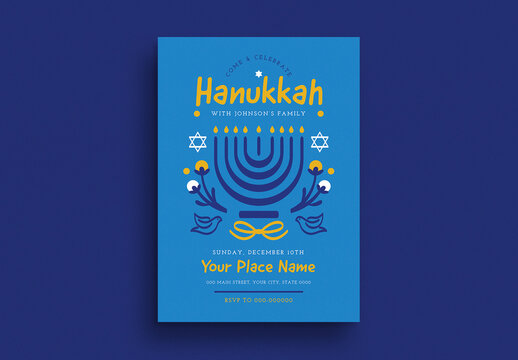 Hanukkah Event Flyer Layout