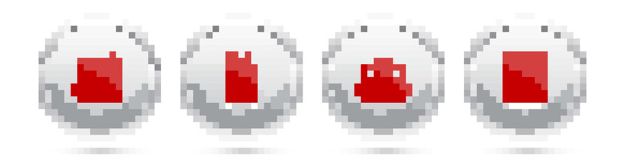 Set line Human resources, Stair with finish flag, Startup project concept and Abacus. Silver circle button. Vector.