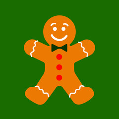 gingerbread man isolated on white