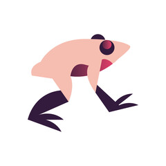 Obraz premium frog abstract style icon vector design