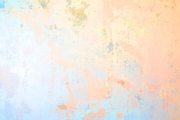Old plastered wall painted in colorful spring colors