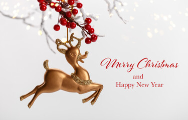 Merry Christmas and Happy new year card