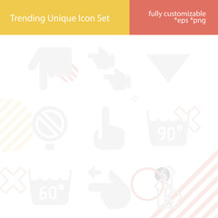 Simple set of suggesting related filled icons.