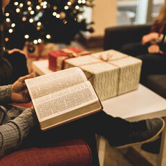 book and candle in church